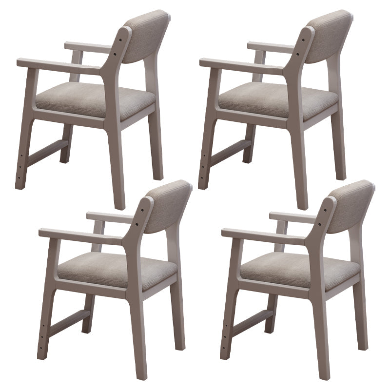 Contemporary Wood Dining Arm Chair Open Back Dining Side Chair for Home Use (Set of 4) White Clearhalo ' kitchen&dining_furn' 'Dining Chairs' 'Dining Tables & Seating' 'dining_chair' 'Furniture' 'furniture_dining_chair' 'Kitchen & Dining Furniture' 'kitchen' 4104305