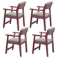 Contemporary Wood Dining Arm Chair Open Back Dining Side Chair for Home Use (Set of 4) Pink Clearhalo ' kitchen&dining_furn' 'Dining Chairs' 'Dining Tables & Seating' 'dining_chair' 'Furniture' 'furniture_dining_chair' 'Kitchen & Dining Furniture' 'kitchen' 4104306