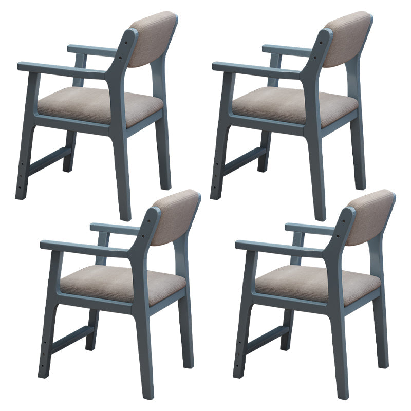 Contemporary Wood Dining Arm Chair Open Back Dining Side Chair for Home Use (Set of 4) Light Blue Clearhalo ' kitchen&dining_furn' 'Dining Chairs' 'Dining Tables & Seating' 'dining_chair' 'Furniture' 'furniture_dining_chair' 'Kitchen & Dining Furniture' 'kitchen' 4104308