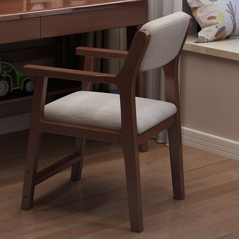 Contemporary Wood Dining Arm Chair Open Back Dining Side Chair for Home Use (Set of 4) Clearhalo ' kitchen&dining_furn' 'Dining Chairs' 'Dining Tables & Seating' 'dining_chair' 'Furniture' 'furniture_dining_chair' 'Kitchen & Dining Furniture' 'kitchen' 4104311