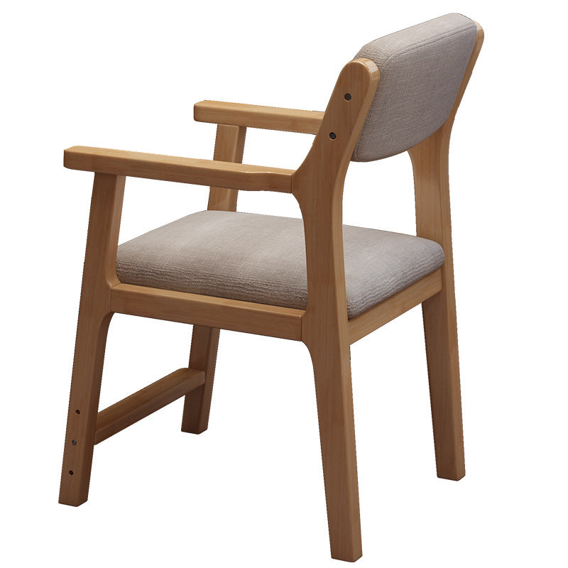 Contemporary Wood Dining Arm Chair Open Back Dining Side Chair for Home Use (Set of 4) Clearhalo ' kitchen&dining_furn' 'Dining Chairs' 'Dining Tables & Seating' 'dining_chair' 'Furniture' 'furniture_dining_chair' 'Kitchen & Dining Furniture' 'kitchen' 4104313