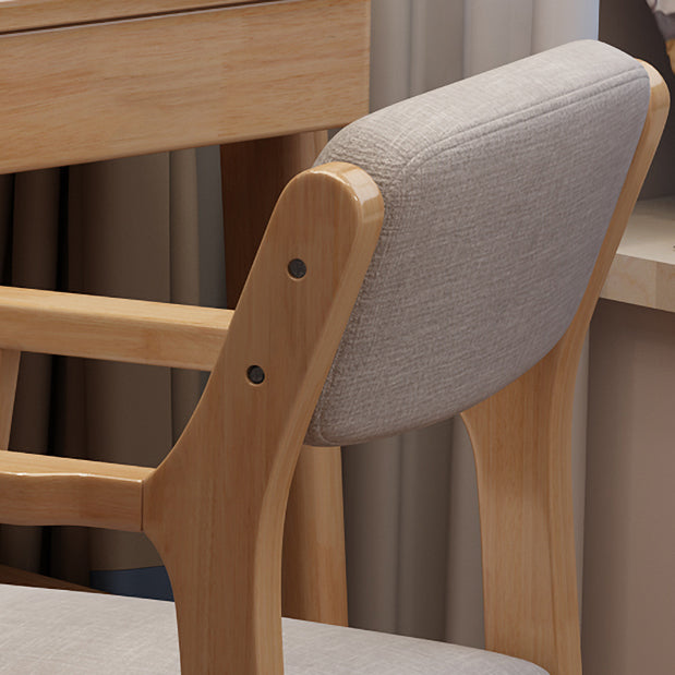 Contemporary Wood Dining Arm Chair Open Back Dining Side Chair for Home Use (Set of 4) Clearhalo ' kitchen&dining_furn' 'Dining Chairs' 'Dining Tables & Seating' 'dining_chair' 'Furniture' 'furniture_dining_chair' 'Kitchen & Dining Furniture' 'kitchen' 4104317