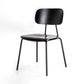 Industrial Metal Side Chair Open Back Stackable Dining Chair with Black Legs Black 1 Piece Clearhalo ' kitchen&dining_furn' 'Dining Chairs' 'Dining Tables & Seating' 'dining_chair' 'furn' 'furn_dining_chair' 'Furniture' 'furniture_dining_chair' 'Kitchen & Dining Furniture' 'kitchen' 4104342
