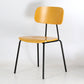 Industrial Metal Side Chair Open Back Stackable Dining Chair with Black Legs Yellow 1 Piece Clearhalo ' kitchen&dining_furn' 'Dining Chairs' 'Dining Tables & Seating' 'dining_chair' 'furn' 'furn_dining_chair' 'Furniture' 'furniture_dining_chair' 'Kitchen & Dining Furniture' 'kitchen' 4104344