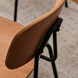 Industrial Metal Side Chair Open Back Stackable Dining Chair with Black Legs Clearhalo ' kitchen&dining_furn' 'Dining Chairs' 'Dining Tables & Seating' 'dining_chair' 'furn' 'furn_dining_chair' 'Furniture' 'furniture_dining_chair' 'Kitchen & Dining Furniture' 'kitchen' 4104348