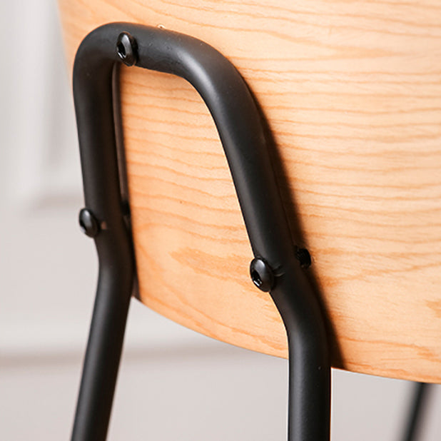 Industrial Metal Side Chair Open Back Stackable Dining Chair with Black Legs Clearhalo ' kitchen&dining_furn' 'Dining Chairs' 'Dining Tables & Seating' 'dining_chair' 'furn' 'furn_dining_chair' 'Furniture' 'furniture_dining_chair' 'Kitchen & Dining Furniture' 'kitchen' 4104350