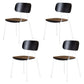 Industrial Metal Side Chair Open Back Stackable Dining Chair with Black Legs Black White 4 Piece Set Clearhalo ' kitchen&dining_furn' 'Dining Chairs' 'Dining Tables & Seating' 'dining_chair' 'furn' 'furn_dining_chair' 'Furniture' 'furniture_dining_chair' 'Kitchen & Dining Furniture' 'kitchen' 4104366