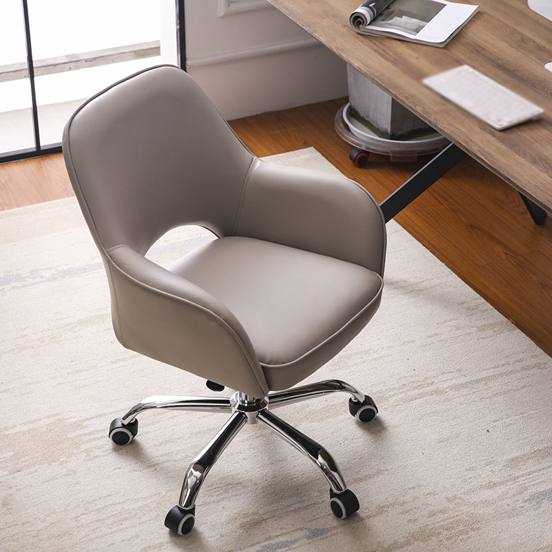 Minimalist Style Upholstered Arm Dining Chairs Open Back Dining Side Chair for Home Grey 1 Piece Clearhalo ' kitchen&dining_furn' 'Dining Chairs' 'Dining Tables & Seating' 'dining_chair' 'Furniture' 'furniture_dining_chair' 'Kitchen & Dining Furniture' 'kitchen' 4104389