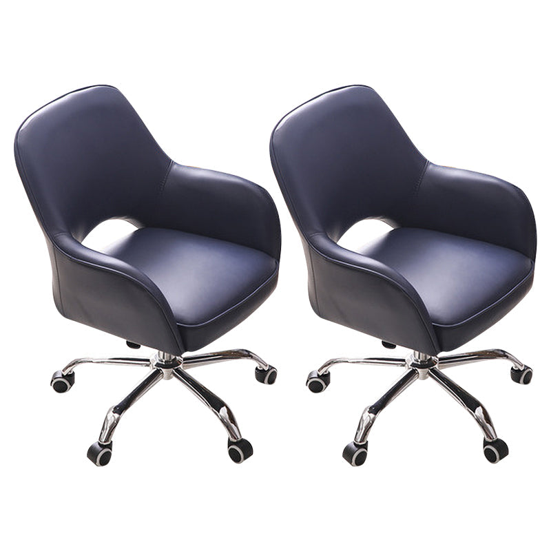 Minimalist Style Upholstered Arm Dining Chairs Open Back Dining Side Chair for Home Blue Set of 2 Clearhalo ' kitchen&dining_furn' 'Dining Chairs' 'Dining Tables & Seating' 'dining_chair' 'Furniture' 'furniture_dining_chair' 'Kitchen & Dining Furniture' 'kitchen' 4104403