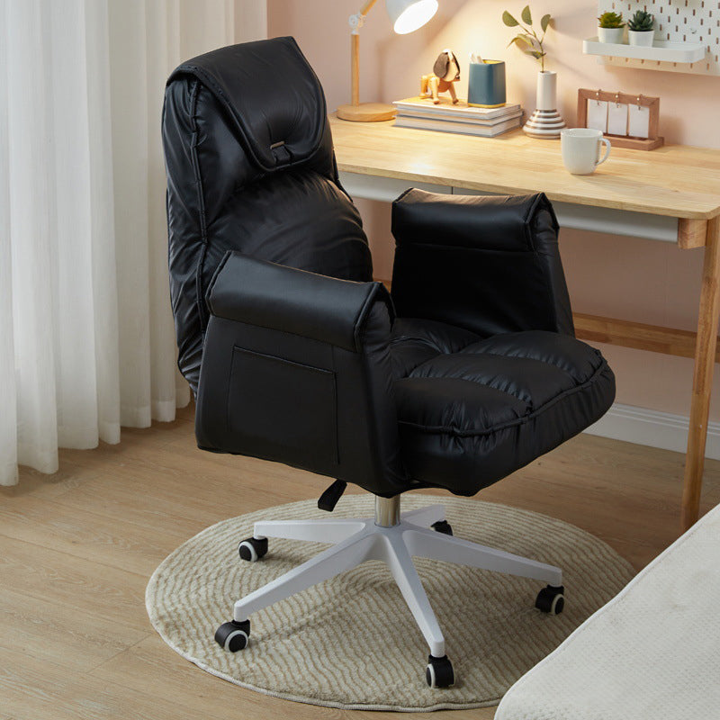 Minimalist Style Upholstered Arm Dining Chairs Solid Back Dining Chairs for Home Black 1 Piece Clearhalo ' kitchen&dining_furn' 'Dining Chairs' 'Dining Tables & Seating' 'dining_chair' 'Furniture' 'furniture_dining_chair' 'Kitchen & Dining Furniture' 'kitchen' 4104407