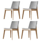 Scandinavian Style Linen Fabric Dining Chair Solid Back Armless Chairs (Set of 4) Grey Natural Wood Clearhalo ' kitchen&dining_furn' 'Dining Chairs' 'Dining Tables & Seating' 'dining_chair' 'furn' 'furn_dining_chair' 'Furniture' 'furniture_dining_chair' 'Kitchen & Dining Furniture' 'kitchen' 4104439