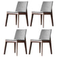 Scandinavian Style Linen Fabric Dining Chair Solid Back Armless Chairs (Set of 4) Grey Walnut Clearhalo ' kitchen&dining_furn' 'Dining Chairs' 'Dining Tables & Seating' 'dining_chair' 'furn' 'furn_dining_chair' 'Furniture' 'furniture_dining_chair' 'Kitchen & Dining Furniture' 'kitchen' 4104441