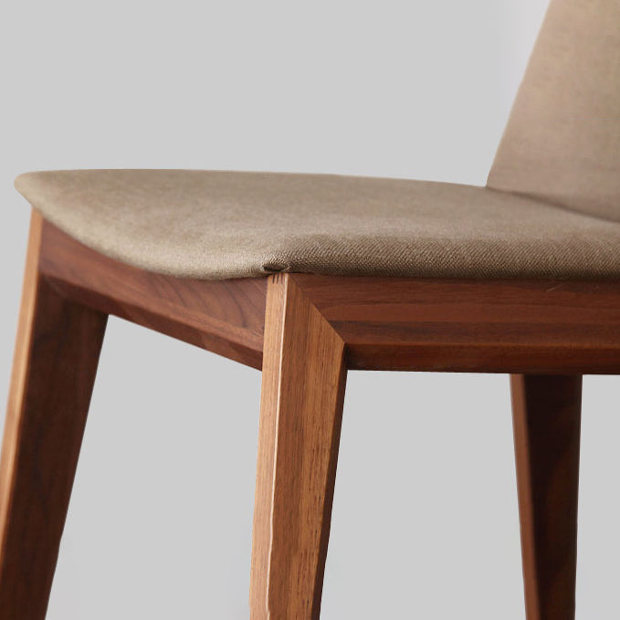 Scandinavian Style Linen Fabric Dining Chair Solid Back Armless Chairs (Set of 4) Clearhalo ' kitchen&dining_furn' 'Dining Chairs' 'Dining Tables & Seating' 'dining_chair' 'furn' 'furn_dining_chair' 'Furniture' 'furniture_dining_chair' 'Kitchen & Dining Furniture' 'kitchen' 4104451