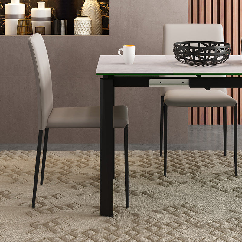 Contemporary Style Dining Chair Armless Side Chairs with Metal Legs for Kitchen Clearhalo ' kitchen&dining_furn' 'Dining Chairs' 'Dining Tables & Seating' 'dining_chair' 'furn' 'furn_dining_chair' 'Furniture' 'furniture_dining_chair' 'Kitchen & Dining Furniture' 'kitchen' 4104459