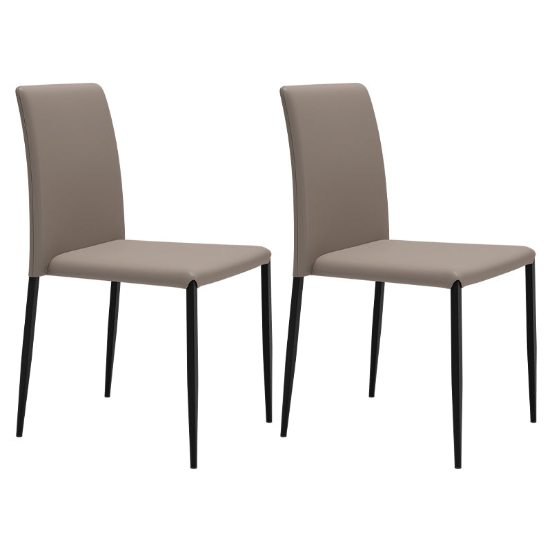 Contemporary Style Dining Chair Armless Side Chairs with Metal Legs for Kitchen Grey 2 Piece Set Clearhalo ' kitchen&dining_furn' 'Dining Chairs' 'Dining Tables & Seating' 'dining_chair' 'furn' 'furn_dining_chair' 'Furniture' 'furniture_dining_chair' 'Kitchen & Dining Furniture' 'kitchen' 4104462