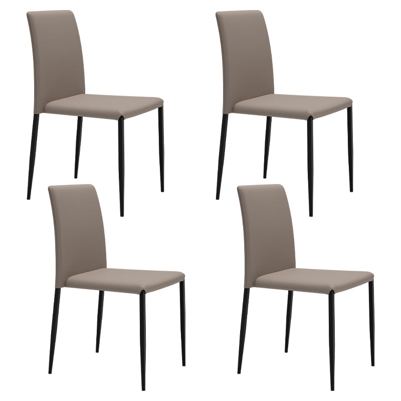 Contemporary Style Dining Chair Armless Side Chairs with Metal Legs for Kitchen Grey 4 Piece Set Clearhalo ' kitchen&dining_furn' 'Dining Chairs' 'Dining Tables & Seating' 'dining_chair' 'furn' 'furn_dining_chair' 'Furniture' 'furniture_dining_chair' 'Kitchen & Dining Furniture' 'kitchen' 4104464