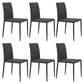 Contemporary Style Dining Chair Armless Side Chairs with Metal Legs for Kitchen Dark Gray 6 Piece Set Clearhalo ' kitchen&dining_furn' 'Dining Chairs' 'Dining Tables & Seating' 'dining_chair' 'furn' 'furn_dining_chair' 'Furniture' 'furniture_dining_chair' 'Kitchen & Dining Furniture' 'kitchen' 4104472