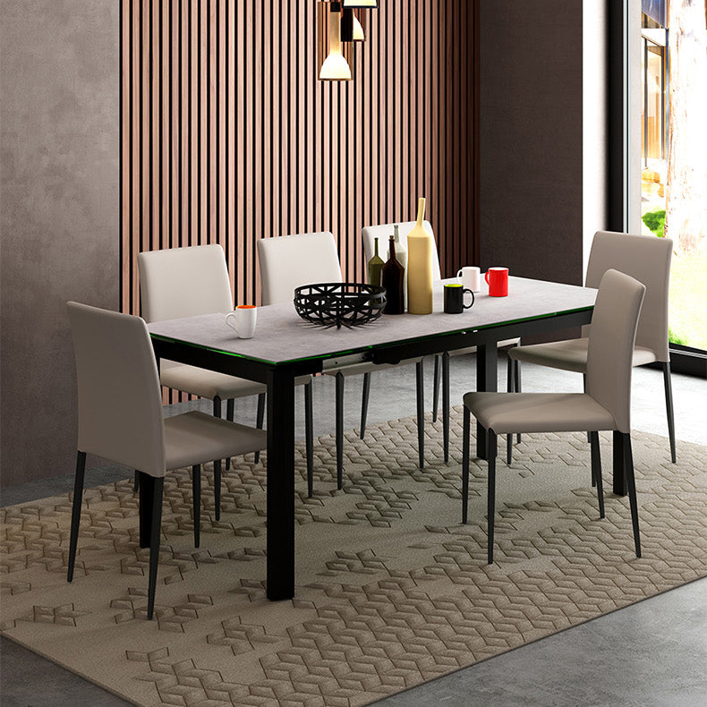 Contemporary Style Dining Chair Armless Side Chairs with Metal Legs for Kitchen Clearhalo ' kitchen&dining_furn' 'Dining Chairs' 'Dining Tables & Seating' 'dining_chair' 'furn' 'furn_dining_chair' 'Furniture' 'furniture_dining_chair' 'Kitchen & Dining Furniture' 'kitchen' 4104475