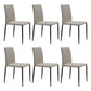 Contemporary Style Dining Chair Armless Side Chairs with Metal Legs for Kitchen Light Gray 6 Piece Set Clearhalo ' kitchen&dining_furn' 'Dining Chairs' 'Dining Tables & Seating' 'dining_chair' 'furn' 'furn_dining_chair' 'Furniture' 'furniture_dining_chair' 'Kitchen & Dining Furniture' 'kitchen' 4104477