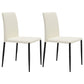 Contemporary Style Dining Chair Armless Side Chairs with Metal Legs for Kitchen White 2 Piece Set Clearhalo ' kitchen&dining_furn' 'Dining Chairs' 'Dining Tables & Seating' 'dining_chair' 'furn' 'furn_dining_chair' 'Furniture' 'furniture_dining_chair' 'Kitchen & Dining Furniture' 'kitchen' 4104478