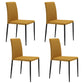 Contemporary Style Dining Chair Armless Side Chairs with Metal Legs for Kitchen Yellow 4 Piece Set Clearhalo ' kitchen&dining_furn' 'Dining Chairs' 'Dining Tables & Seating' 'dining_chair' 'furn' 'furn_dining_chair' 'Furniture' 'furniture_dining_chair' 'Kitchen & Dining Furniture' 'kitchen' 4104482