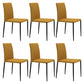 Contemporary Style Dining Chair Armless Side Chairs with Metal Legs for Kitchen Yellow 6 Piece Set Clearhalo ' kitchen&dining_furn' 'Dining Chairs' 'Dining Tables & Seating' 'dining_chair' 'furn' 'furn_dining_chair' 'Furniture' 'furniture_dining_chair' 'Kitchen & Dining Furniture' 'kitchen' 4104483