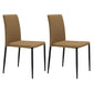 Contemporary Style Dining Chair Armless Side Chairs with Metal Legs for Kitchen Khaki 2 Piece Set Clearhalo ' kitchen&dining_furn' 'Dining Chairs' 'Dining Tables & Seating' 'dining_chair' 'furn' 'furn_dining_chair' 'Furniture' 'furniture_dining_chair' 'Kitchen & Dining Furniture' 'kitchen' 4104493
