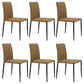 Contemporary Style Dining Chair Armless Side Chairs with Metal Legs for Kitchen Khaki 6 Piece Set Clearhalo ' kitchen&dining_furn' 'Dining Chairs' 'Dining Tables & Seating' 'dining_chair' 'furn' 'furn_dining_chair' 'Furniture' 'furniture_dining_chair' 'Kitchen & Dining Furniture' 'kitchen' 4104495