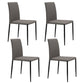 Contemporary Style Dining Chair Armless Side Chairs with Metal Legs for Kitchen Silver Gray 4 Piece Set Clearhalo ' kitchen&dining_furn' 'Dining Chairs' 'Dining Tables & Seating' 'dining_chair' 'furn' 'furn_dining_chair' 'Furniture' 'furniture_dining_chair' 'Kitchen & Dining Furniture' 'kitchen' 4104500