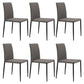 Contemporary Style Dining Chair Armless Side Chairs with Metal Legs for Kitchen Silver Gray 6 Piece Set Clearhalo ' kitchen&dining_furn' 'Dining Chairs' 'Dining Tables & Seating' 'dining_chair' 'furn' 'furn_dining_chair' 'Furniture' 'furniture_dining_chair' 'Kitchen & Dining Furniture' 'kitchen' 4104501