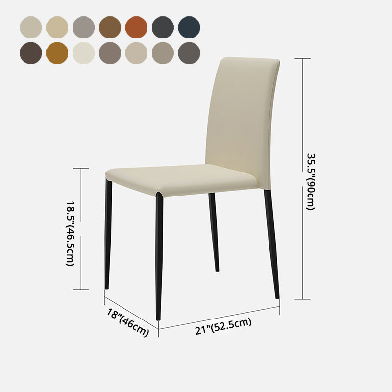 Contemporary Style Dining Chair Armless Side Chairs with Metal Legs for Kitchen Clearhalo ' kitchen&dining_furn' 'Dining Chairs' 'Dining Tables & Seating' 'dining_chair' 'furn' 'furn_dining_chair' 'Furniture' 'furniture_dining_chair' 'Kitchen & Dining Furniture' 'kitchen' 4104508