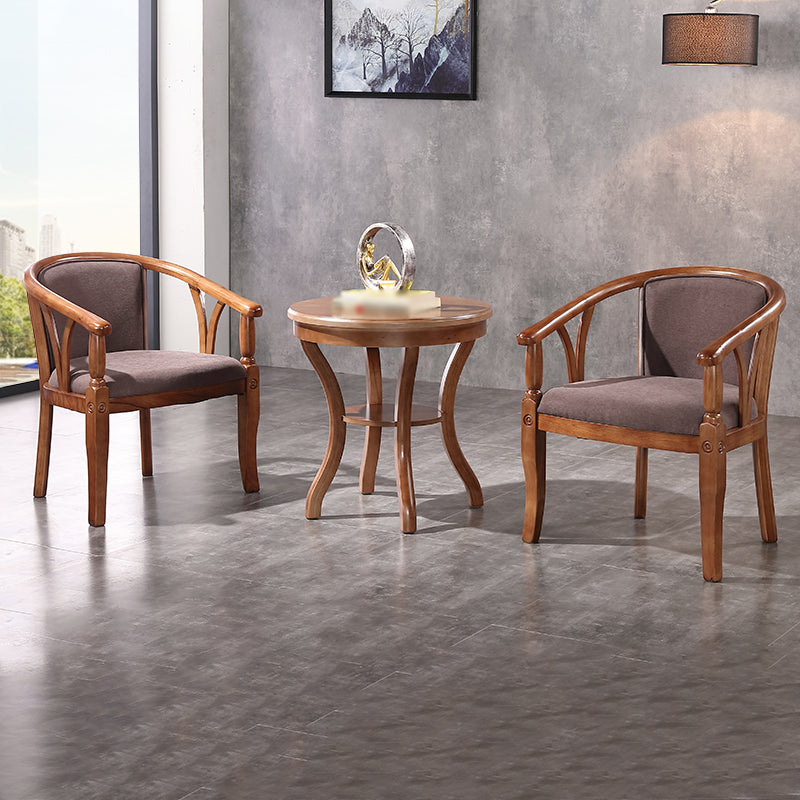 Traditional Solid Wood Dining Chair Linen Dining Arm Chair for Restaurant Clearhalo ' kitchen&dining_furn' 'Dining Chairs' 'Dining Tables & Seating' 'dining_chair' 'furn' 'furn_dining_chair' 'Furniture' 'furniture_dining_chair' 'Kitchen & Dining Furniture' 'kitchen' 4104509
