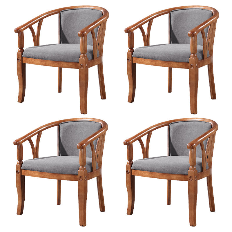 Traditional Solid Wood Dining Chair Linen Dining Arm Chair for Restaurant Dark Gray 4 Piece Set Clearhalo ' kitchen&dining_furn' 'Dining Chairs' 'Dining Tables & Seating' 'dining_chair' 'furn' 'furn_dining_chair' 'Furniture' 'furniture_dining_chair' 'Kitchen & Dining Furniture' 'kitchen' 4104511