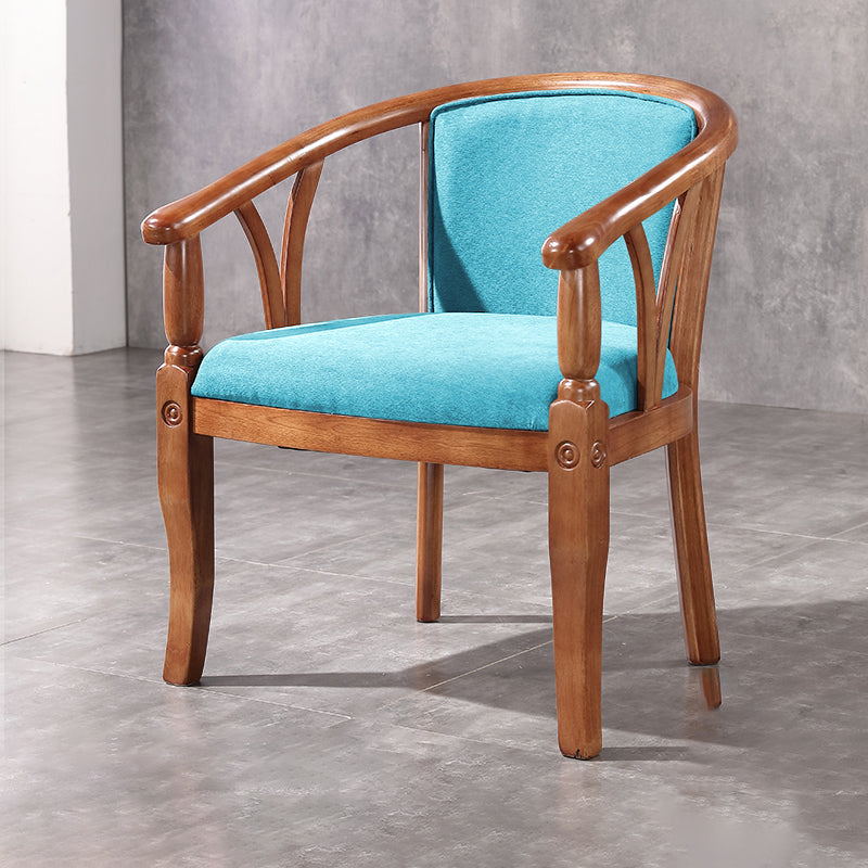 Traditional Solid Wood Dining Chair Linen Dining Arm Chair for Restaurant Clearhalo ' kitchen&dining_furn' 'Dining Chairs' 'Dining Tables & Seating' 'dining_chair' 'furn' 'furn_dining_chair' 'Furniture' 'furniture_dining_chair' 'Kitchen & Dining Furniture' 'kitchen' 4104514