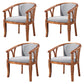 Traditional Solid Wood Dining Chair Linen Dining Arm Chair for Restaurant Light Gray 4 Piece Set Clearhalo ' kitchen&dining_furn' 'Dining Chairs' 'Dining Tables & Seating' 'dining_chair' 'furn' 'furn_dining_chair' 'Furniture' 'furniture_dining_chair' 'Kitchen & Dining Furniture' 'kitchen' 4104517