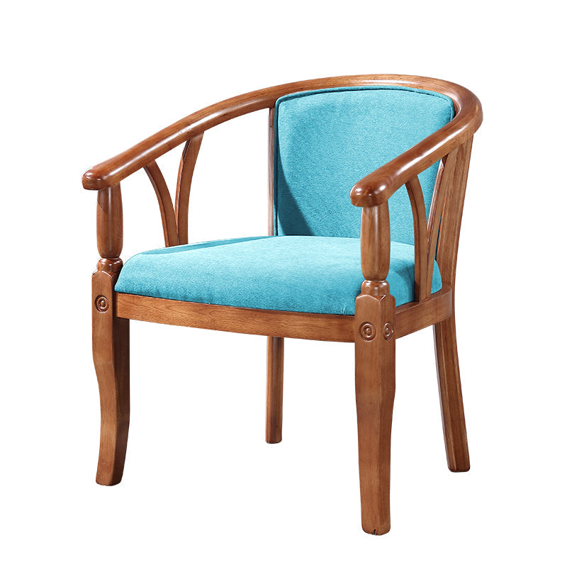Traditional Solid Wood Dining Chair Linen Dining Arm Chair for Restaurant Sky Blue 1 Piece Clearhalo ' kitchen&dining_furn' 'Dining Chairs' 'Dining Tables & Seating' 'dining_chair' 'furn' 'furn_dining_chair' 'Furniture' 'furniture_dining_chair' 'Kitchen & Dining Furniture' 'kitchen' 4104519