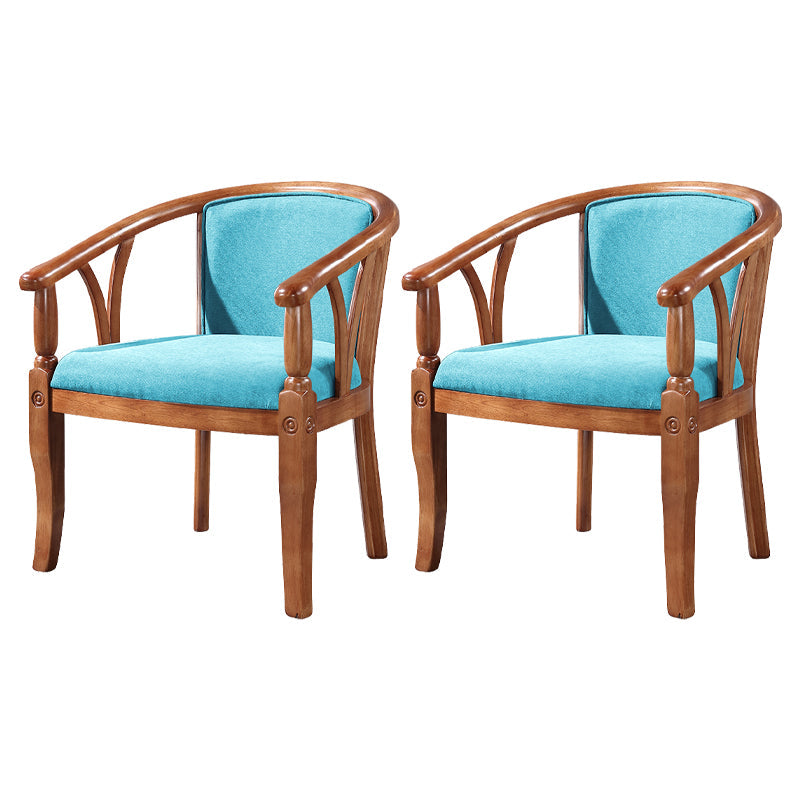 Traditional Solid Wood Dining Chair Linen Dining Arm Chair for Restaurant Sky Blue 2 Piece Set Clearhalo ' kitchen&dining_furn' 'Dining Chairs' 'Dining Tables & Seating' 'dining_chair' 'furn' 'furn_dining_chair' 'Furniture' 'furniture_dining_chair' 'Kitchen & Dining Furniture' 'kitchen' 4104522