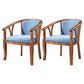 Traditional Solid Wood Dining Chair Linen Dining Arm Chair for Restaurant Dark Blue 2 Piece Set Clearhalo ' kitchen&dining_furn' 'Dining Chairs' 'Dining Tables & Seating' 'dining_chair' 'furn' 'furn_dining_chair' 'Furniture' 'furniture_dining_chair' 'Kitchen & Dining Furniture' 'kitchen' 4104527