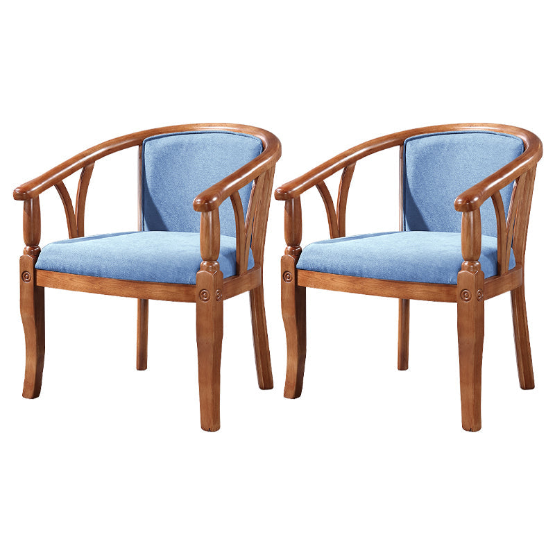 Traditional Solid Wood Dining Chair Linen Dining Arm Chair for Restaurant Dark Blue 2 Piece Set Clearhalo ' kitchen&dining_furn' 'Dining Chairs' 'Dining Tables & Seating' 'dining_chair' 'furn' 'furn_dining_chair' 'Furniture' 'furniture_dining_chair' 'Kitchen & Dining Furniture' 'kitchen' 4104527