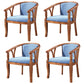 Traditional Solid Wood Dining Chair Linen Dining Arm Chair for Restaurant Dark Blue 4 Piece Set Clearhalo ' kitchen&dining_furn' 'Dining Chairs' 'Dining Tables & Seating' 'dining_chair' 'furn' 'furn_dining_chair' 'Furniture' 'furniture_dining_chair' 'Kitchen & Dining Furniture' 'kitchen' 4104528