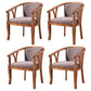 Traditional Solid Wood Dining Chair Linen Dining Arm Chair for Restaurant Dark Coffee 4 Piece Set Clearhalo ' kitchen&dining_furn' 'Dining Chairs' 'Dining Tables & Seating' 'dining_chair' 'furn' 'furn_dining_chair' 'Furniture' 'furniture_dining_chair' 'Kitchen & Dining Furniture' 'kitchen' 4104531