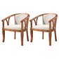 Traditional Solid Wood Dining Chair Linen Dining Arm Chair for Restaurant Off-White 2 Piece Set Clearhalo ' kitchen&dining_furn' 'Dining Chairs' 'Dining Tables & Seating' 'dining_chair' 'furn' 'furn_dining_chair' 'Furniture' 'furniture_dining_chair' 'Kitchen & Dining Furniture' 'kitchen' 4104536
