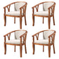Traditional Solid Wood Dining Chair Linen Dining Arm Chair for Restaurant Off-White 4 Piece Set Clearhalo ' kitchen&dining_furn' 'Dining Chairs' 'Dining Tables & Seating' 'dining_chair' 'furn' 'furn_dining_chair' 'Furniture' 'furniture_dining_chair' 'Kitchen & Dining Furniture' 'kitchen' 4104537