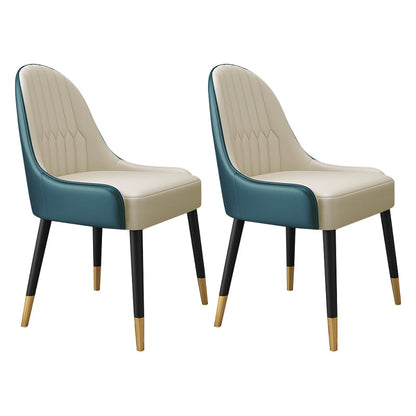Scandinavian Style Metal Chair Dining Room Parsons Back Chairs (Set of 2) Royal Blue-White Clearhalo ' kitchen&dining_furn' 'Dining Chairs' 'Dining Tables & Seating' 'dining_chair' 'furn' 'furn_dining_chair' 'Furniture' 'furniture_dining_chair' 'Kitchen & Dining Furniture' 'kitchen' 4104546