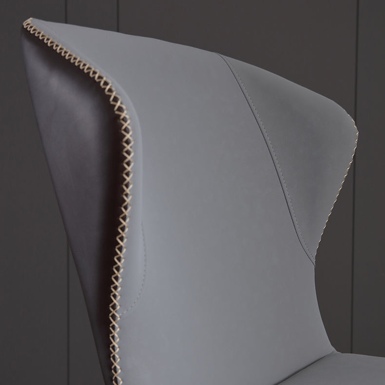 Industrial Wingback Parsons Chair Leather Dining Armless Side Chairs (Set of 4) Clearhalo ' kitchen&dining_furn' 'Dining Chairs' 'Dining Tables & Seating' 'dining_chair' 'furn' 'furn_dining_chair' 'Furniture' 'furniture_dining_chair' 'Kitchen & Dining Furniture' 'kitchen' 4104572