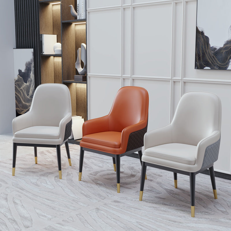 Nordic Style Kitchen Metal Dining Chair Parsons Arm Dining Side Chairs Clearhalo ' kitchen&dining_furn' 'Dining Chairs' 'Dining Tables & Seating' 'dining_chair' 'furn' 'furn_dining_chair' 'Furniture' 'furniture_dining_chair' 'Kitchen & Dining Furniture' 'kitchen' 4104579