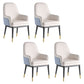 Nordic Style Kitchen Metal Dining Chair Parsons Arm Dining Side Chairs White-Blue 4 Piece Set Clearhalo ' kitchen&dining_furn' 'Dining Chairs' 'Dining Tables & Seating' 'dining_chair' 'furn' 'furn_dining_chair' 'Furniture' 'furniture_dining_chair' 'Kitchen & Dining Furniture' 'kitchen' 4104583