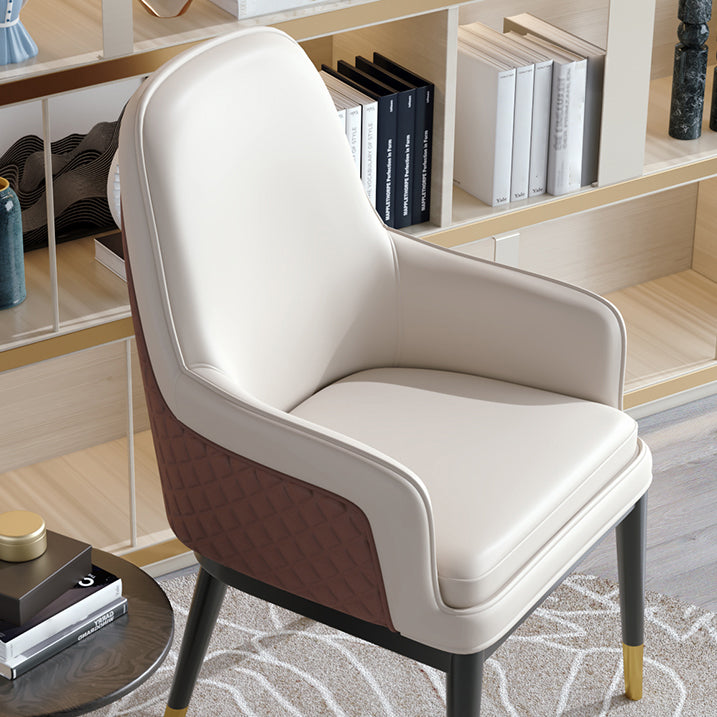 Nordic Style Kitchen Metal Dining Chair Parsons Arm Dining Side Chairs Clearhalo ' kitchen&dining_furn' 'Dining Chairs' 'Dining Tables & Seating' 'dining_chair' 'furn' 'furn_dining_chair' 'Furniture' 'furniture_dining_chair' 'Kitchen & Dining Furniture' 'kitchen' 4104594