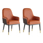 Nordic Style Kitchen Metal Dining Chair Parsons Arm Dining Side Chairs Orange 2 Piece Set Clearhalo ' kitchen&dining_furn' 'Dining Chairs' 'Dining Tables & Seating' 'dining_chair' 'furn' 'furn_dining_chair' 'Furniture' 'furniture_dining_chair' 'Kitchen & Dining Furniture' 'kitchen' 4104599