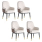 Nordic Style Kitchen Metal Dining Chair Parsons Arm Dining Side Chairs Coffee-White 4 Piece Set Clearhalo ' kitchen&dining_furn' 'Dining Chairs' 'Dining Tables & Seating' 'dining_chair' 'furn' 'furn_dining_chair' 'Furniture' 'furniture_dining_chair' 'Kitchen & Dining Furniture' 'kitchen' 4104605
